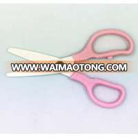 Ceramic student scissor, 3.5&quot; white ceramic cutting blades, colorful PP handle - CS90W