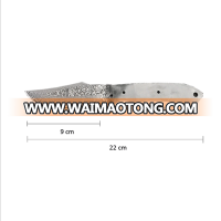 fixed DIY damascus blade outdoor camping tool rescue blade edc mini knife