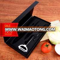 4pcs black ceramic knife set with peeler in EVA gift box